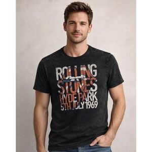 The Rolling Stones 1969 Hyde Park T Shirt Men's Medium Bravado Music Band July 5